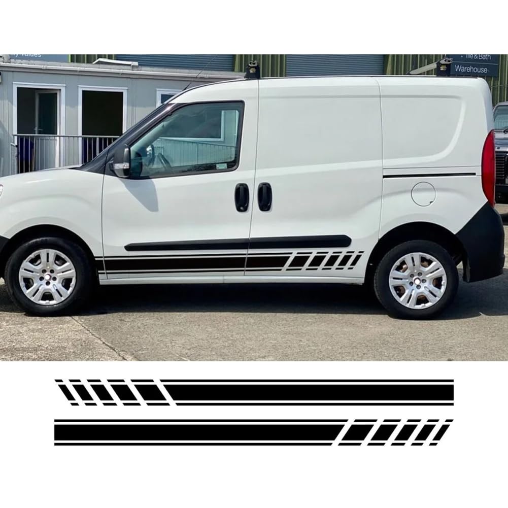 2 STÜCKE Autoaufkleber, für FIAT Doblo Cargo Panorama, für Vauxhall, für Opel Combo Camper Van Grafiken Vinyl Aufkleber Tuning Autozubehör von HSLGYFUS