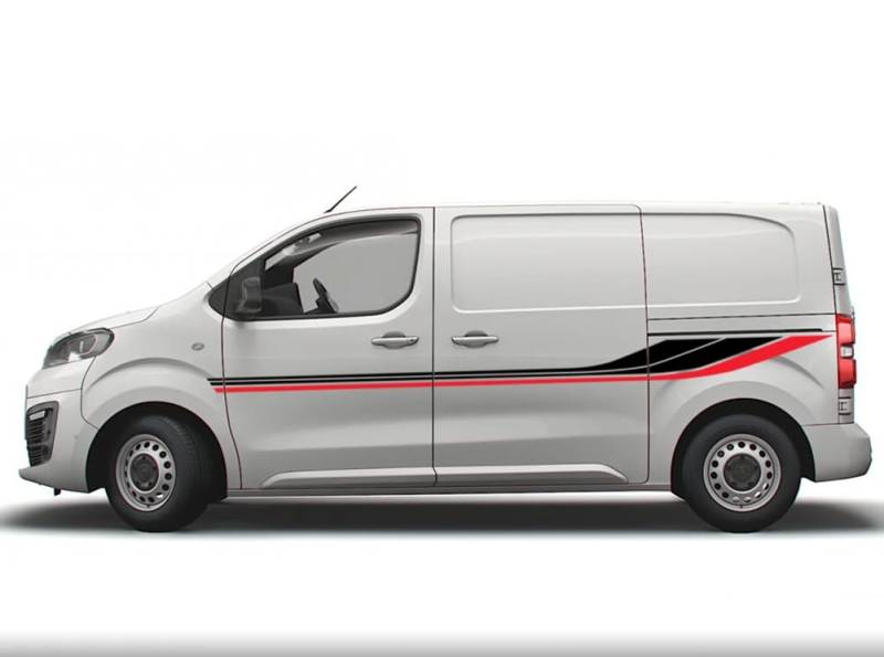 Autoaufkleber, für FIAT Scudo Ulysse New Camper Van Grafikstreifen Stil Auto-Tuning-Zubehör Vinyl Aufkleber Fahrzeugdekor Abdeckung von HSLGYFUS