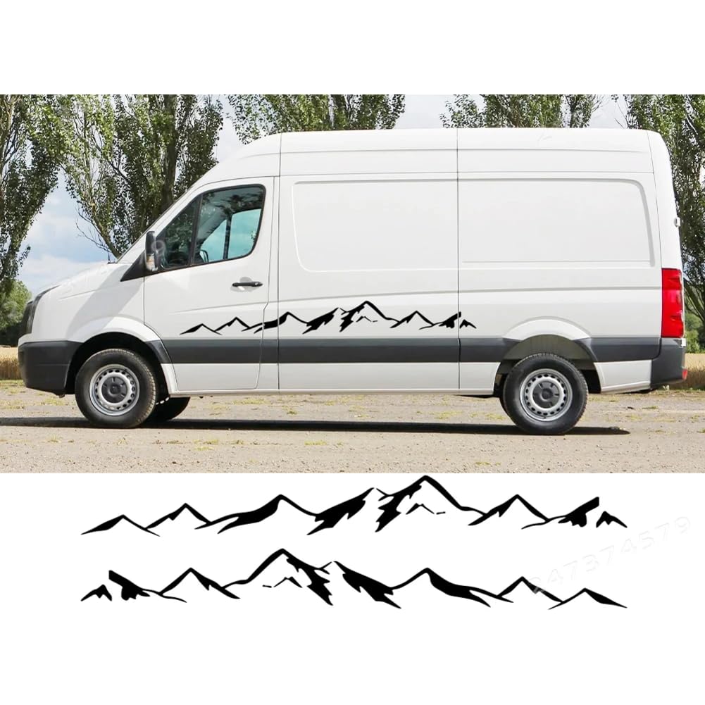 DIY Mountain Styling Autoaufkleber, für VW Crafter, für Ford Transit, für Peugeot Boxer, für R=enault Trafic Camper Van Vinyl Aufkleber von HSLGYFUS