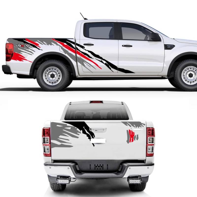 Für Ford F150 Mitsubishi L200, für Isuzu DMAX, für VW Amarok, für Nissan Navara, für Toyota Hilux Pickup, komplettes Vinyl-Aufkleber-Tuning-Zubehör von HSLGYFUS