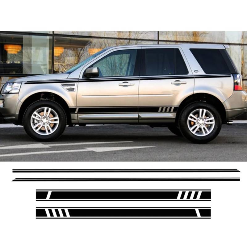 Für L=und R=Over Discovery 4 3 2 Sport Freelander 4-teilig Auto Seitentür Aufkleber Tuning Zubehör Auto Vinyl Folie Streifen Aufkleber von HSLGYFUS