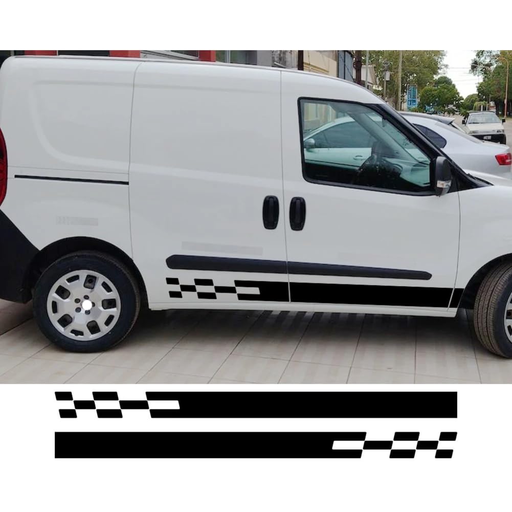 Seitenaufkleber für die Karosserie, für FIAT, für Doblo Cargo, für Panorama, für Vauxhall, für Opel Combo Camper Van Minivan Vinyl Cargo Aufkleber Tuning Zubehör von HSLGYFUS