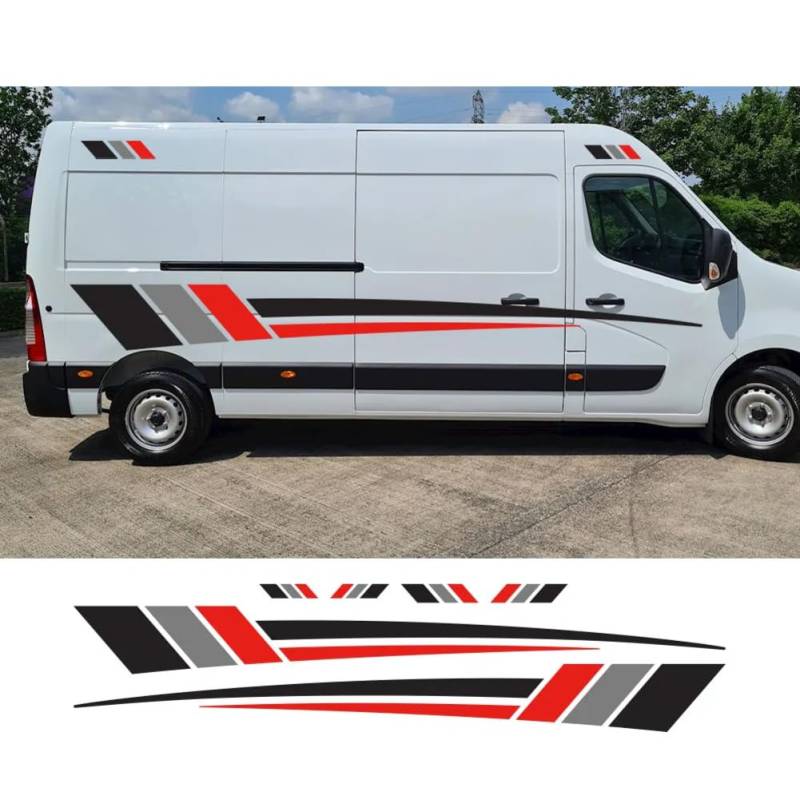 Van-Karosserieseitenaufkleber, für R=enault Master, für Nissan NV400, für Opel, für Vauxhall Movano, Car Camper-Grafikaufkleber, Auto-Tuning-Zubehör von HSLGYFUS