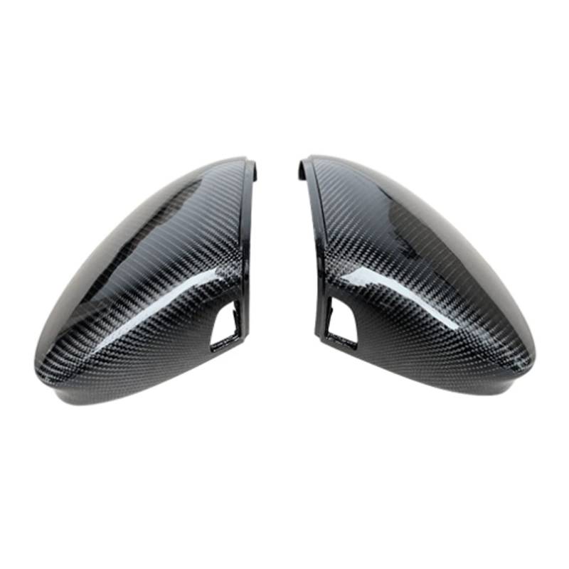 Spiegelkappen Carbon Look Helle Schwarz Abdeckungen Für VW Für Golf 8 Für MK8 2020 2021 2022 Spiegel Abdeckungen Kappen Rückspiegel Fall Abdeckung Rückspiegelkappe (Farbe : Carbon with Assist) von HSPORT