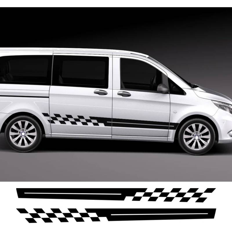 2 STÜCKE Autoseitenaufkleber, Für Mercedes Sprinter Benz Vito V-Klasse Berlingo, Für FIAT Ducato R=enault Automobile Tuning Autozubehör von HSSHRAQV