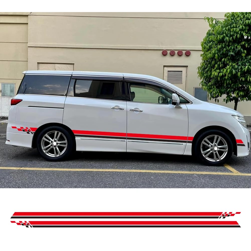 Autoseitenaufkleber, für Nissan Elgrand E50 E51 E52 2,5 3,5 Teile Camper Van Line Grafiken Tuning Zubehör Vinyl Dekor Aufkleber von HSSHRAQV