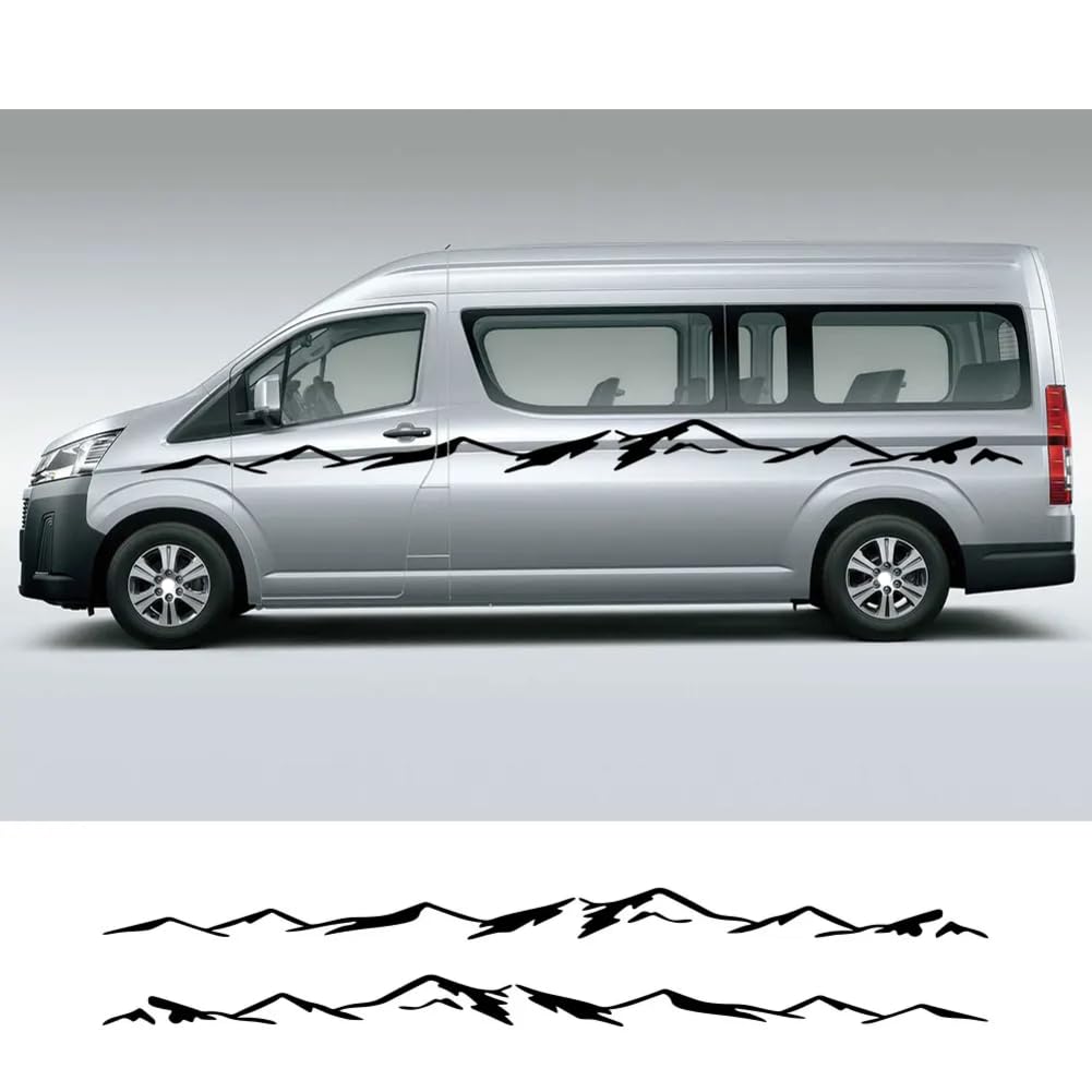 Autotür-Seitenaufkleber, für Toyota Hiace Van H200 H300 200 300 Auto-Tuning-Zubehör Mountain Graphics Vinyl Film Dekor Aufkleber von HSSHRAQV