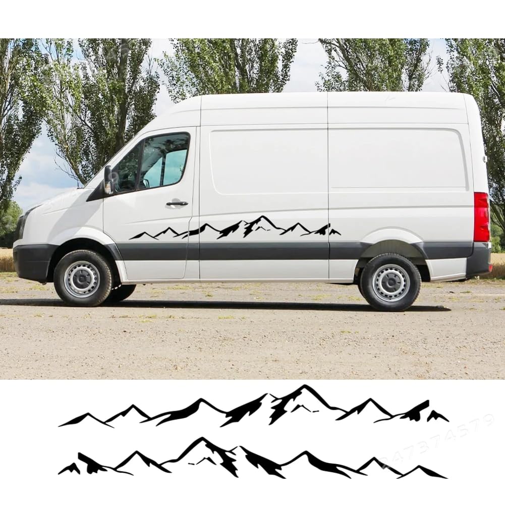 DIY Mountain Styling Autoaufkleber, Für VW Crafter, Für F=ord Transit, Für Peugoet, Für R=enault Trafic Camper Van Vinyl Aufkleber von HSSHRAQV