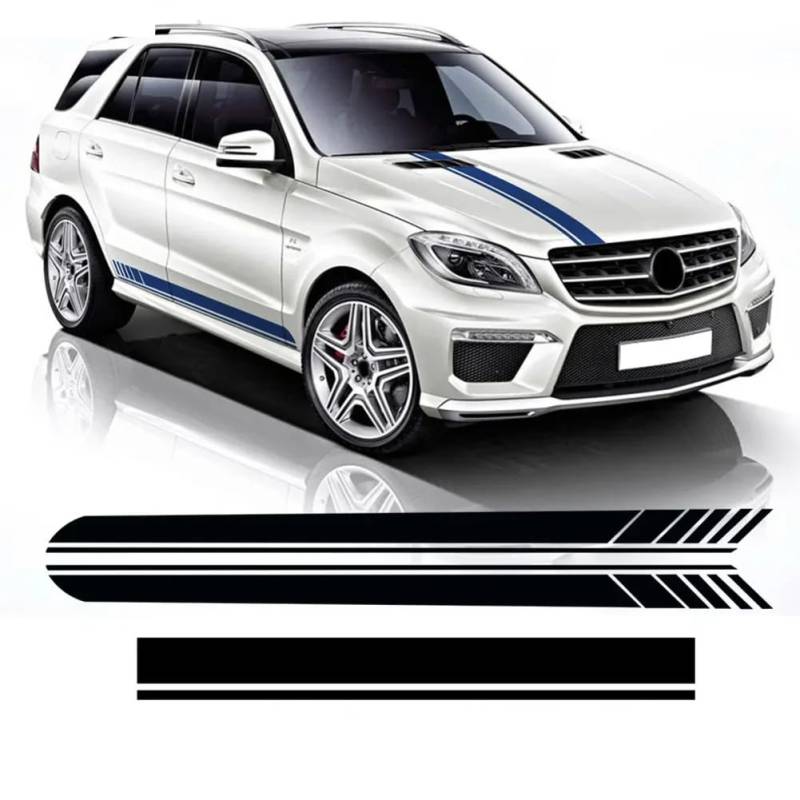 Edition 1 AMG Auto-Styling Motorhaubenabdeckung Aufkleber Seitenstreifen Rockaufkleber, für M=ercedes B=ENZ ML-Klasse W164 W166 ML320 ML350 ML55 ML63 von HSSHRAQV