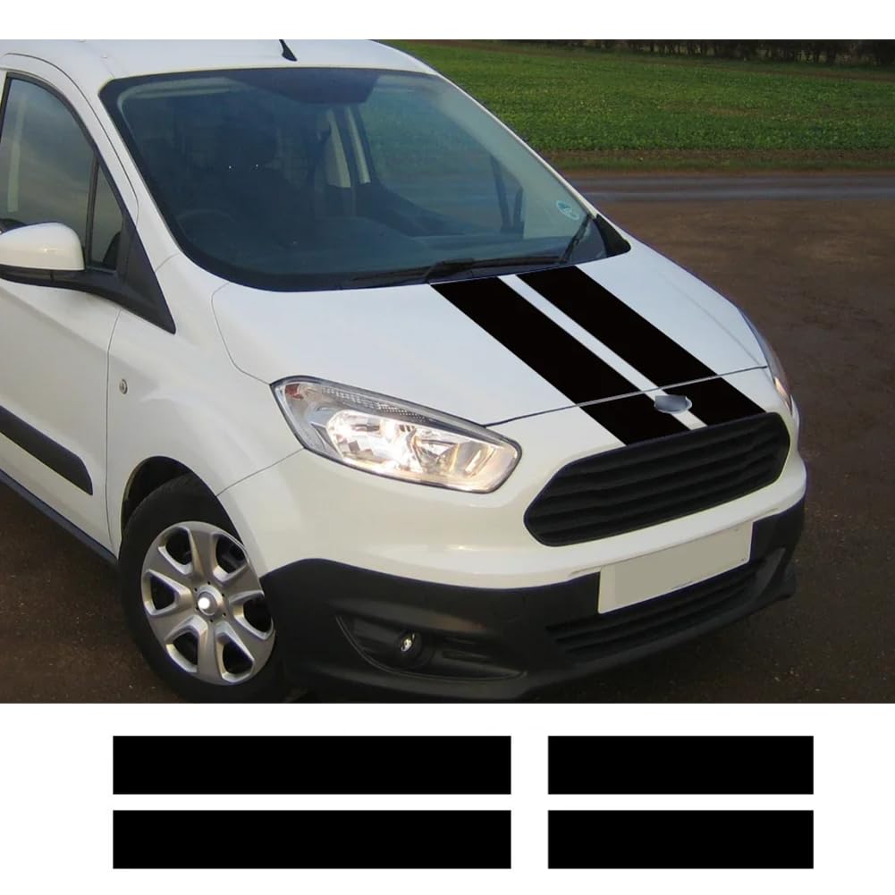 Motorhaubenabdeckungsaufkleber, für Ford Transit Courier Camper Van Cargo Vinyl Hintertür Dekor Aufkleber Auto-Tuning-Zubehör von HSSHRAQV