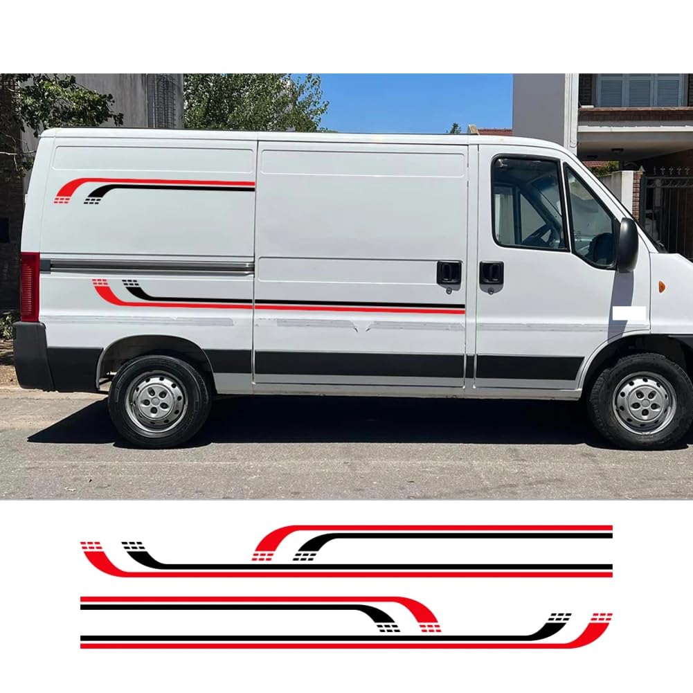 Seitenaufkleber für die Karosserie, für FIAT Ducato, für Peugeot, für Citroen Jumper Camper Van Streifen Dekor Aufkleber Auto-Tuning-Zubehör von HSSHRAQV