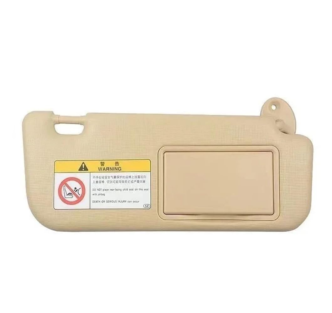 HSYH Auto Front Sun Visor Panel Sonnenvisor Mit Make -Up -Spiegelersatz Für Toyota Corolla E160 E170 2014 2015 2016 2017,Beige Right von HSYH