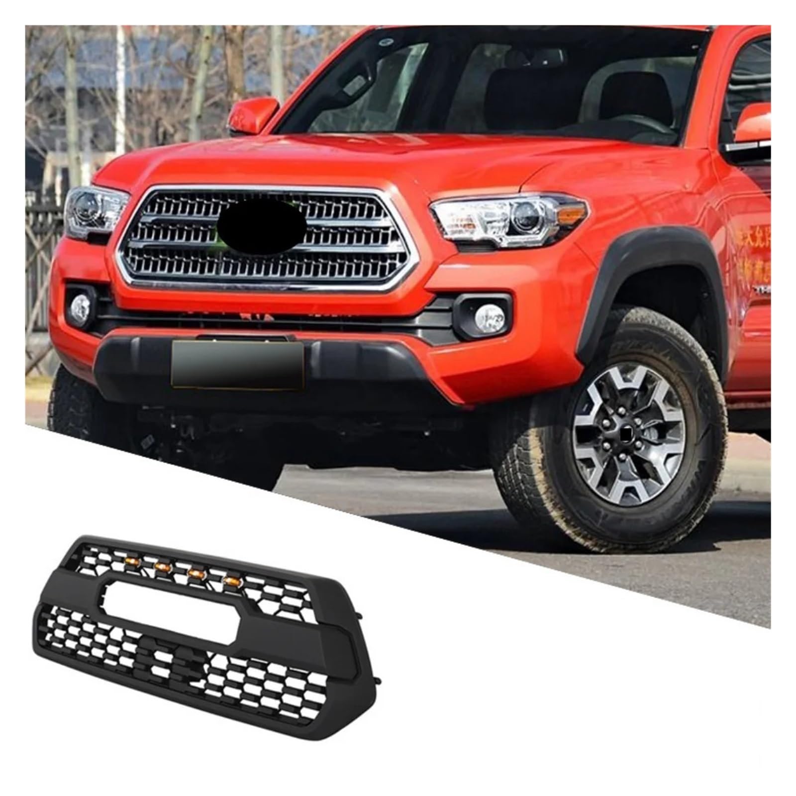 1 stücke Auto Kühlergrill Grill Vent Loch Retrofit Kompatibel for Toyota Tacoma 2016 2017 2018 2019 von HTAQYU