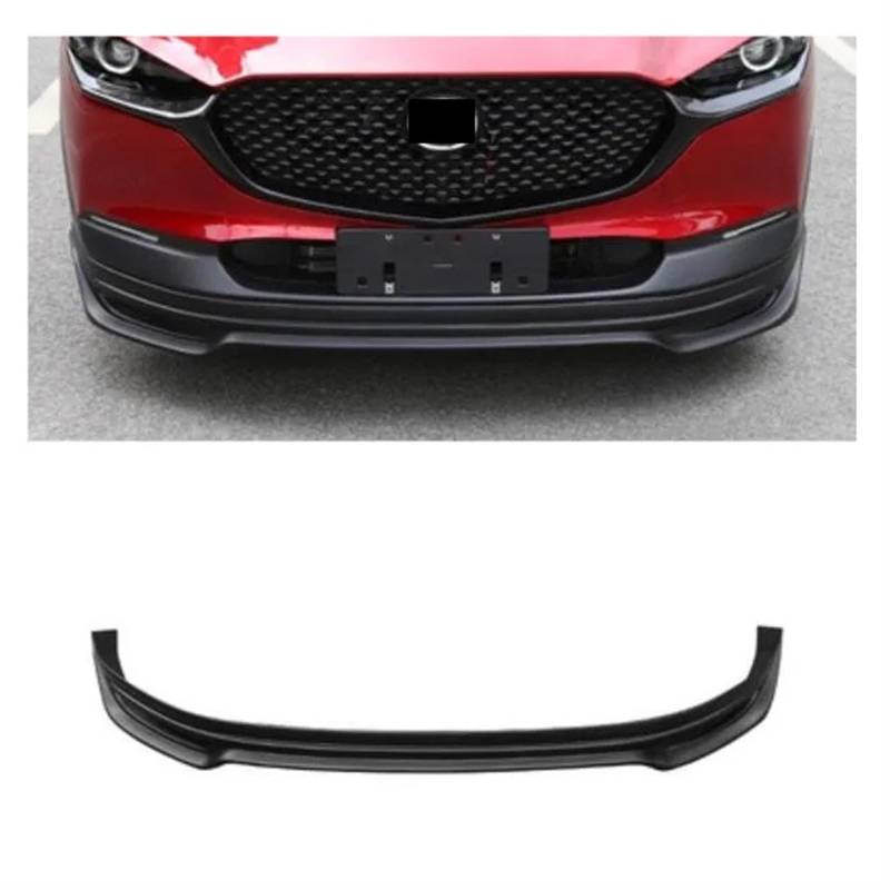 ABS Mattschwarzes Bodykit Auto vorne hinten Stoßstange Lippe Diffusor Seitenschweller Kompatibel for Mazda CX30 CX-30 2020 2021 2022+(Front Lip) von HTAQYU