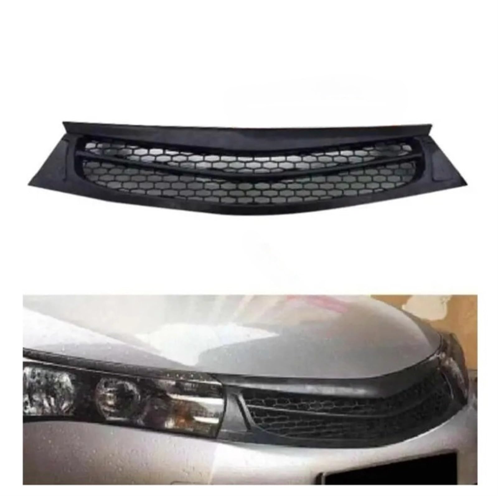 Auto-Frontstoßstangengrill, Renngrill, kompatibel mit Toyota Corolla-Kühlergrill 2014 2015 2016 2017 2018(2014-2016 Matte) von HTAQYU