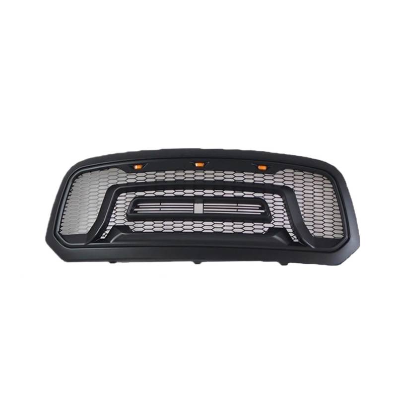 Auto-Kühlergrill mit LED-Leuchten, Auto-Außenteile, schwarz mit bernsteinfarbenen LED-Lichtperlen, kompatibel mit Dodge Ram 1500 2013-2018 von HTAQYU