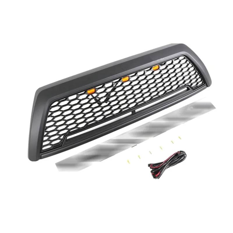 Autogrill Kompatibel for Toyota 4RUNNER 2006-2009 modifiziert mit Lichtgrillgrillmaske Frontstoßstangennetz Autozubehör(with Lights Black) von HTAQYU