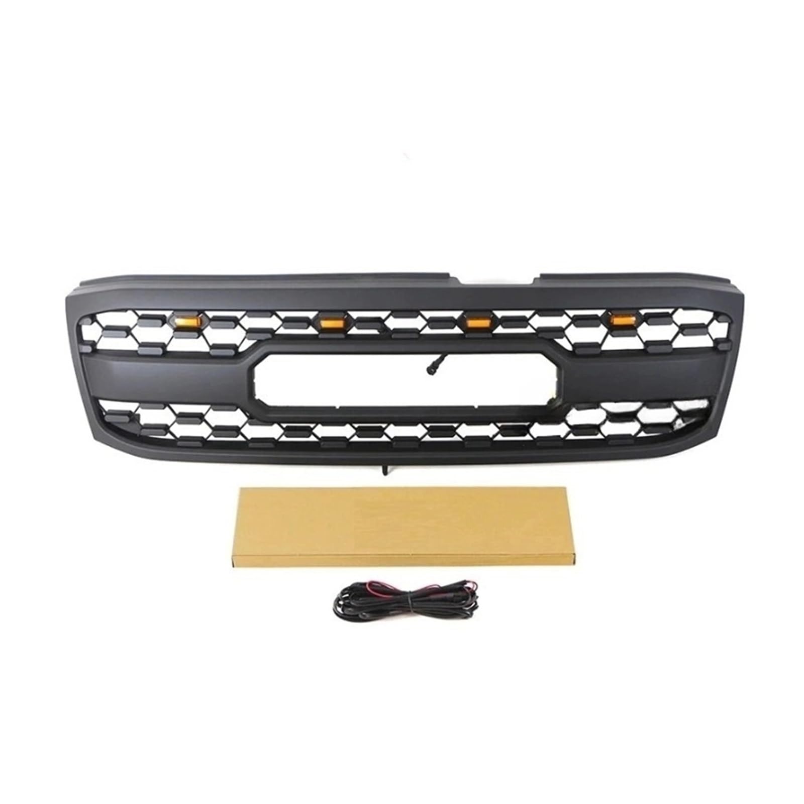 Autoteile Frontgrill TRD mit Lichtern Modifiziertes Zubehör Renngrill Kompatibel for Toyota Land Crusier LC100 1998-2002(L-E-D lights) von HTAQYU