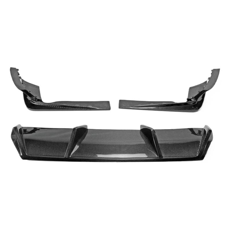 Autozubehör 2015 Kompatibel for Hyundai Genesis Sedan DH G80 K-Style Carbon Fiber Heckdiffusor Hochglanz-Finish Stoßfänger Splitter Set Trim von HTAQYU