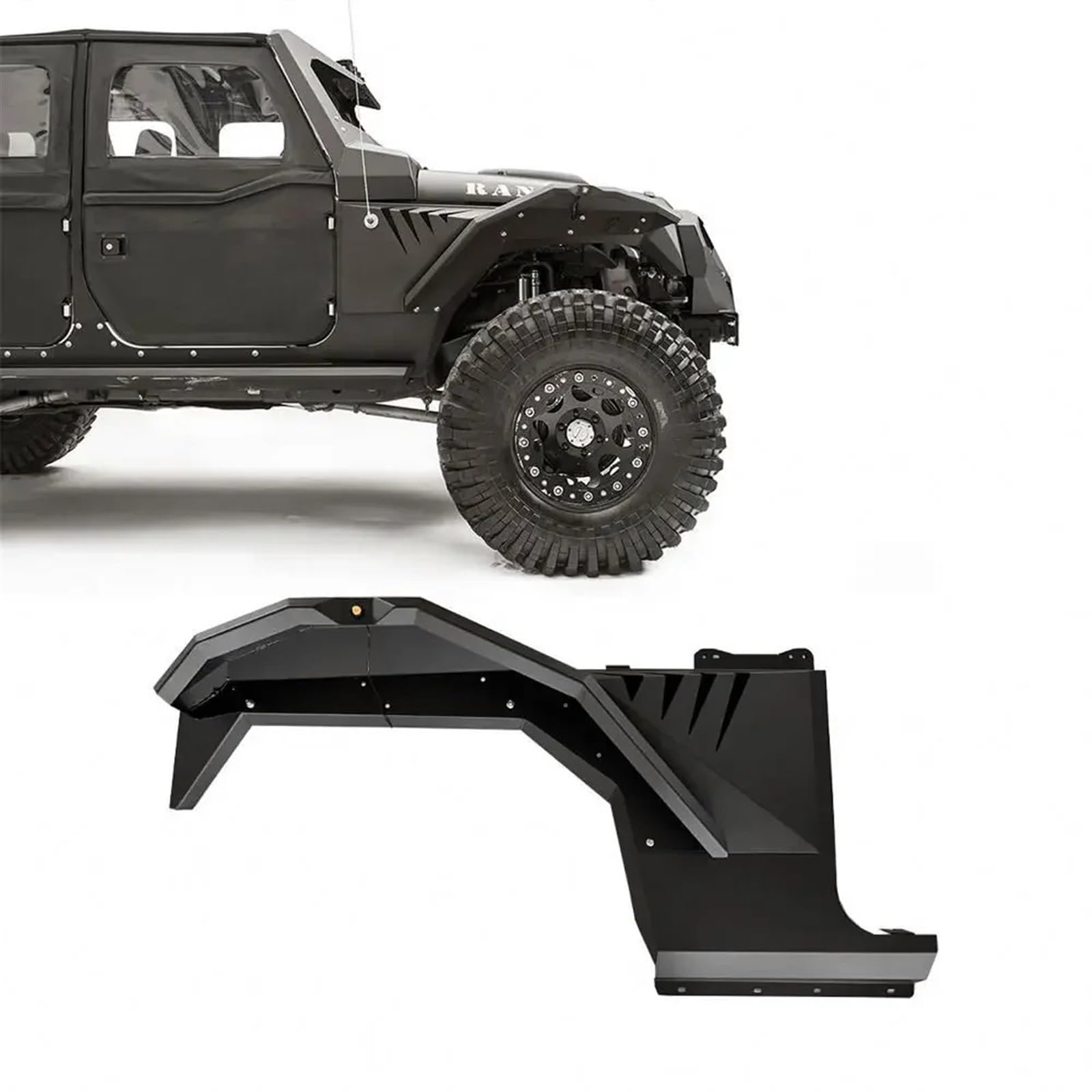 Autozubehör Spedking JK JL Armor Body Kit Kühlergrill Stoßstange Kotflügelverbreiterungen Kompatibel for Jeep Wrangler von HTAQYU