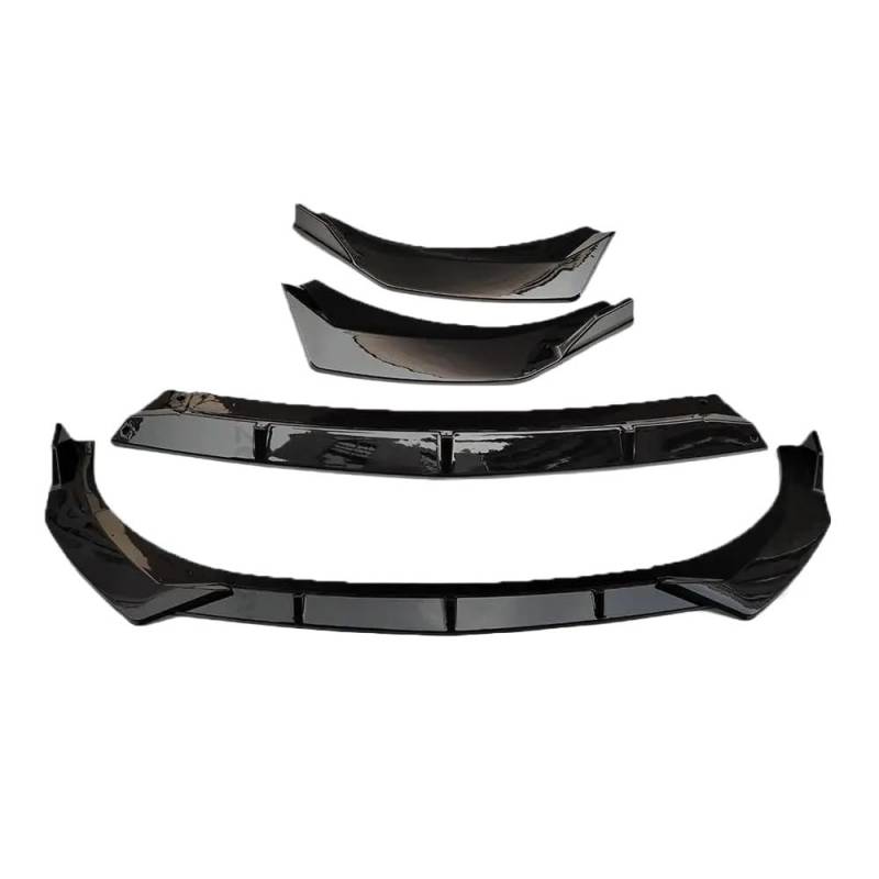 Body Kit Diffusor Spoiler Deflektor Schutz Schutz Modifizierte Außenteil Frontstoßstange Lippe Kinn Kompatibel for Hyundai Elantra 2020 2021(Glossy black1) von HTAQYU