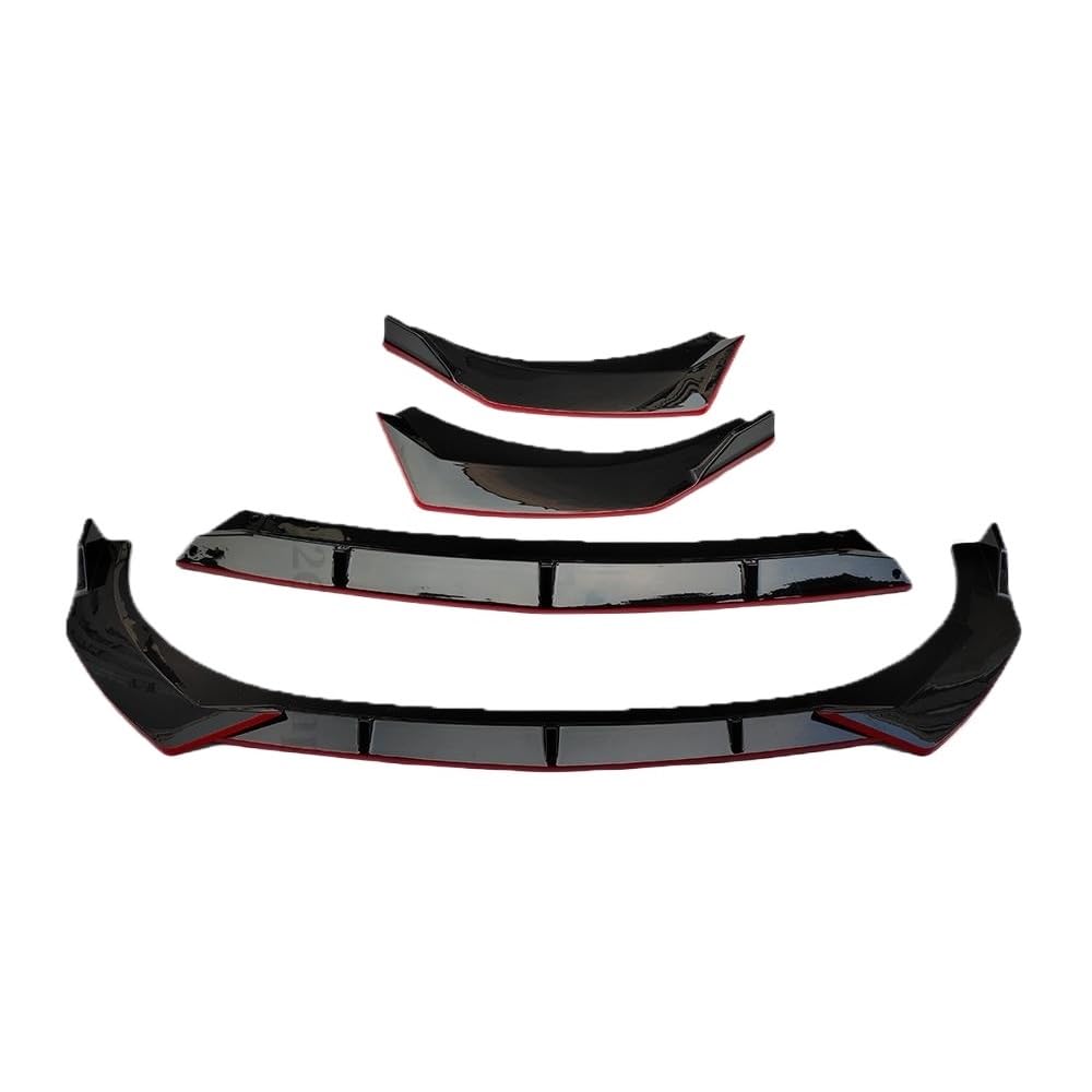 Body Kit Diffusor Spoiler Deflektor Schutz Schutz Modifizierte Außenteil Frontstoßstange Lippe Kinn Kompatibel for Hyundai Elantra 2020 2021(Red Line) von HTAQYU