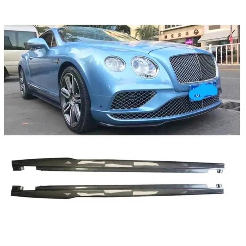 Body Kit Kompatibel for Bentley Continental GT W12 2015 2016 2017 Real Carbon Fiber Seite Röcke Schürzen Verlängerung Lip von HTAQYU