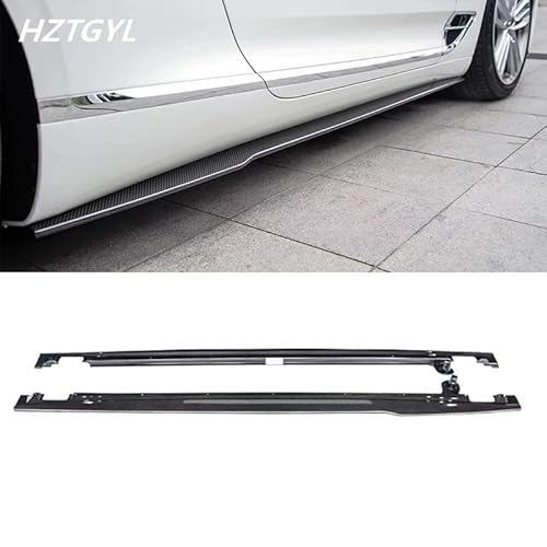 Carbon Fiber Front Stoßstange Lippe Heckdiffusor Spoiler Seitenschweller Kompatibel for Bentley Continental GT Tuning 2018 Up(Side skirts) von HTAQYU