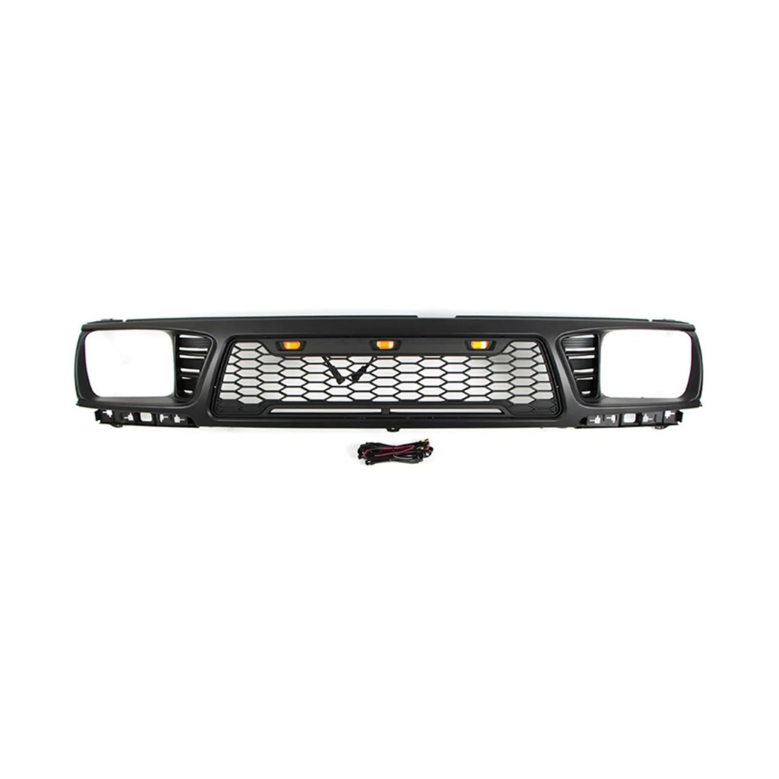 Frontgrill, Frontstoßstangengrill, Oberes Haubengitter, Kompatibel mit Toyota Tacoma 1995-1997, Kühlergrill mit LED-Licht von HTAQYU