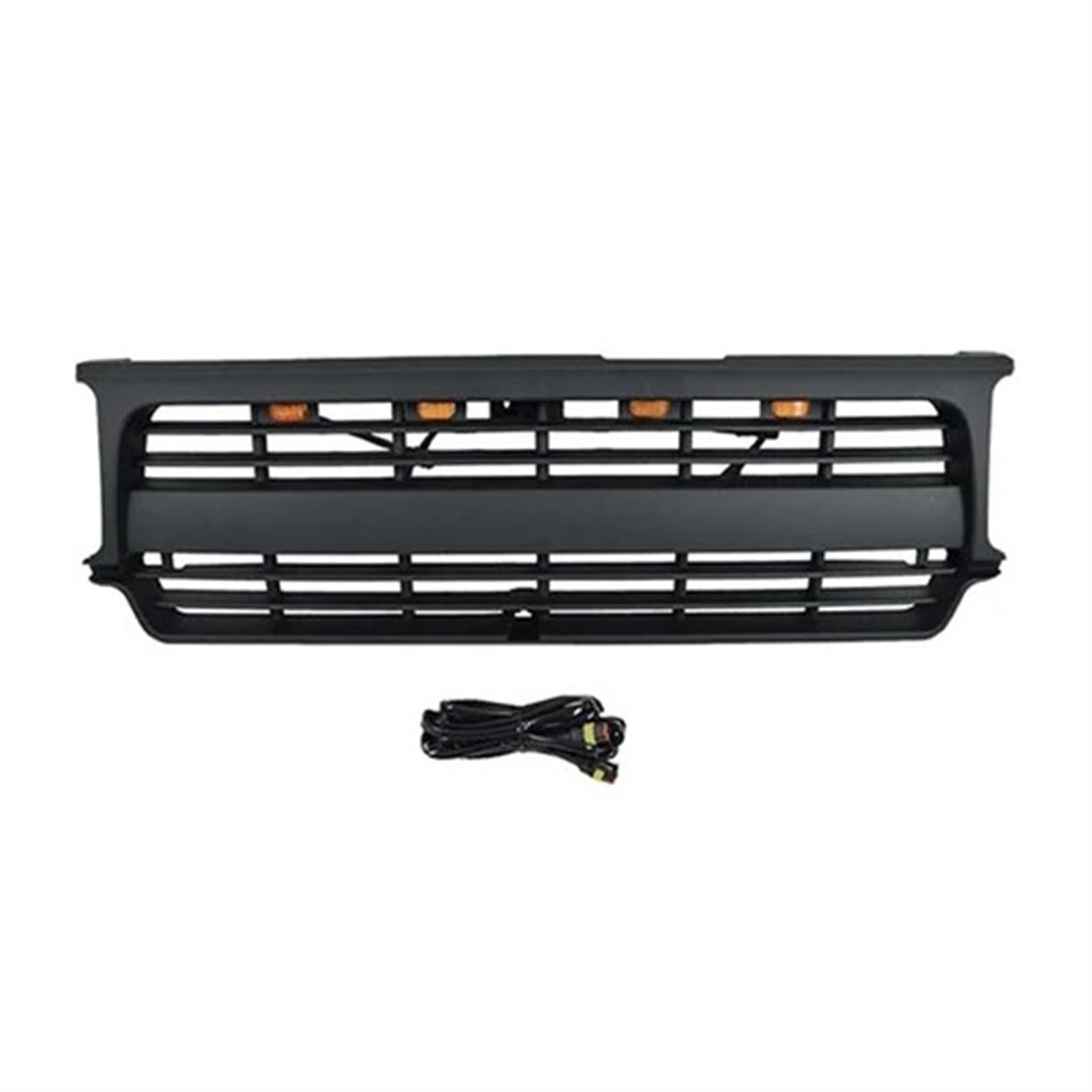 Frontstoßstangengrillmaske, Kühlergrill schwarz, kompatibel mit Toyota Land Cruiser lc80 1990 1991 1992 1993 1994 1995 1996 1997, Renngrills(with L-E-D) von HTAQYU