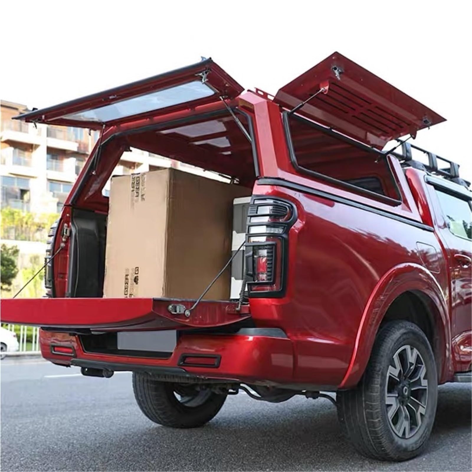 HTAQYU 5 ft Laderaumabdeckung for Pickup-Truck-Ladefläche, Pick-up-Truck-Aufsatz, kompatibel mit Nissan Frontier 2005–2025, Laderaumabdeckung mit Schloss, keine Bohrinstallation, Hardtop-Baldachin(Sty von HTAQYU