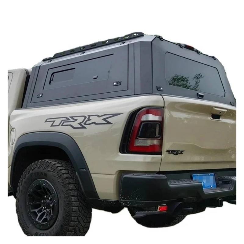 HTAQYU 6 FT Laderaumabdeckung for Pickup-Truck-Ladefläche, Pick-up-Truck-Aufsatz, kompatibel mit Toyota Tacoma 2012–2025, Laderaumabdeckung mit Schloss, keine Bohrinstallation, Hardtop-Baldachin(Style von HTAQYU