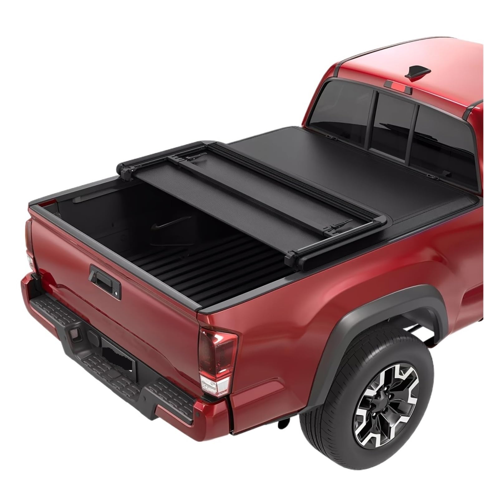 HTAQYU 8FT Bed Soft 4 Fold Persenning Cover kompatibel for Dodge Ram 1500 2500 3500 2002-2024 Pickup Truck Cover Klammern Ersatz von HTAQYU