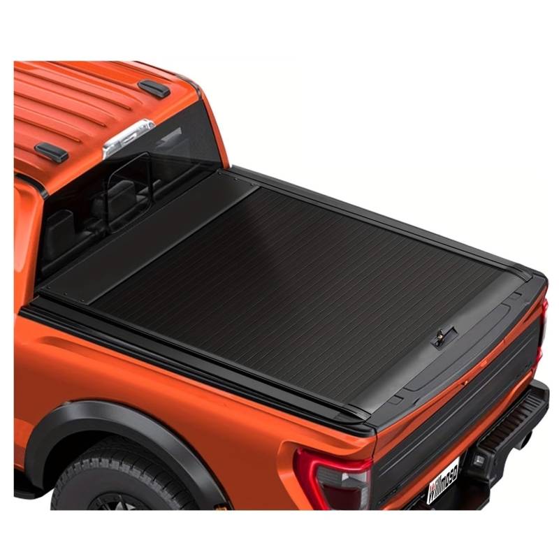 HTAQYU Einziehbare harte Laderaumabdeckung, kompatibel mit Nissan Frontier 2005–2024, 1,8 m LKW-Ladefläche, Heckfachdeckel, Nachrüstung der verdickten Aluminium-Pickup-Rückabdeckung, Rollvorhang-Klemm von HTAQYU