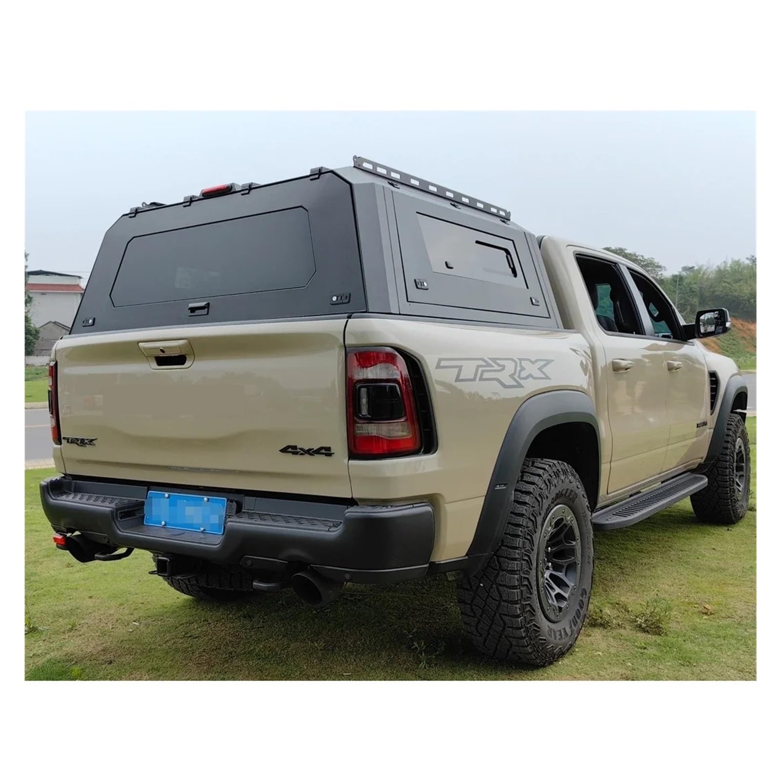 HTAQYU Laderaumabdeckung for Pickup-Truck-Ladefläche, Pick-up-Truck-Auflage, kompatibel mit Dodge Dakota Crew 5,3 Fuß 2005–2025, Laderaumabdeckung mit Schloss, keine Bohrinstallation, Hardtop-Überdach von HTAQYU