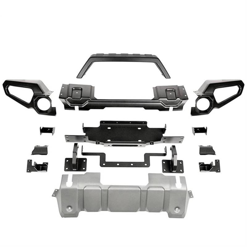 JL1229 Stahl-Frontstoßstange Kompatibel for Jeep Wrangler JL JT 2018 2019 2020+ von HTAQYU