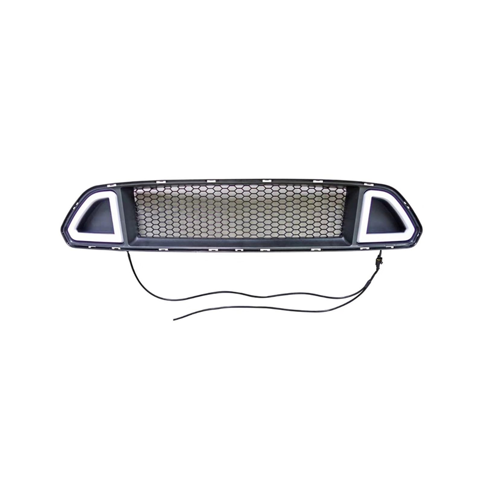 Kompatibel for Ford Mustang 2013–2017 mit LED-Leuchten, Kühlergrill, Stoßstangenzubehör, RTR-Stil, ABS-Material, Auto-Außen-Kit-Zubehör(2015-2017) von HTAQYU