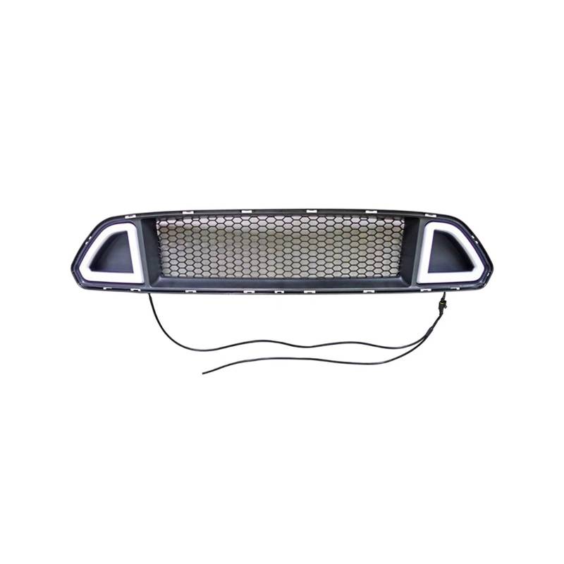 Kompatibel for Ford Mustang 2013–2017 mit LED-Leuchten, Kühlergrill, Stoßstangenzubehör, RTR-Stil, ABS-Material, Auto-Außen-Kit-Zubehör(2015-2017) von HTAQYU