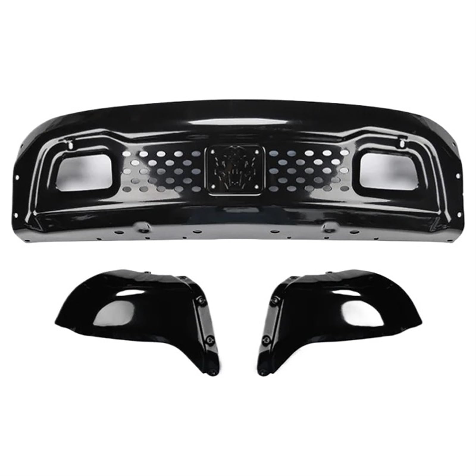 Kompatibel for Jeep Grand Cherokee 2014-2021 ABS Gloss Black Auto Frontstoßstange Diffusor Spoiler Schutzschutz Skid Plate(14-16 Bright Black) von HTAQYU