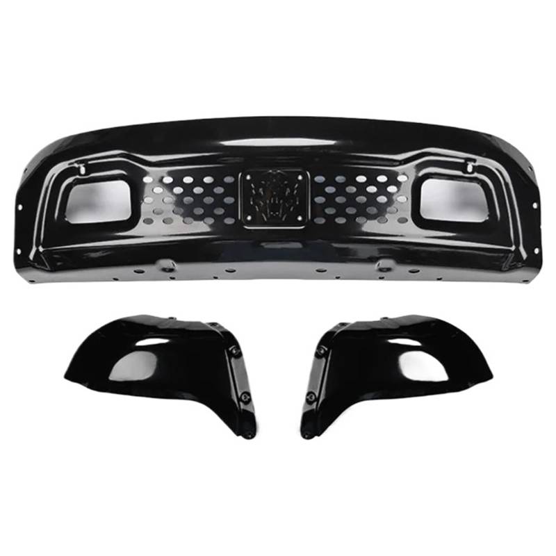 Kompatibel for Jeep Grand Cherokee 2014-2021 ABS Gloss Black Auto Frontstoßstange Diffusor Spoiler Schutzschutz Skid Plate(17-21 Bright Black) von HTAQYU