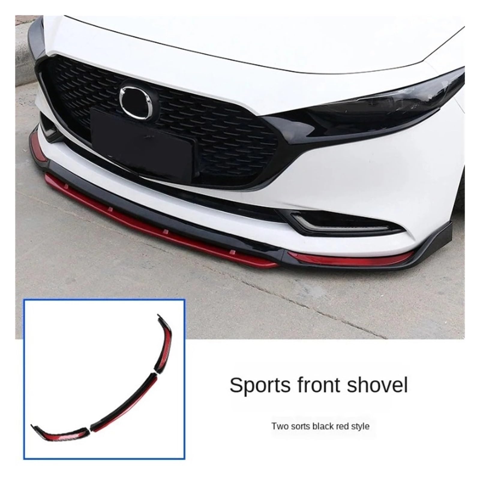 Kompatibel for Mazda 3 Axela 2020 Auto Front Stoßstange Separator Lip Spoiler Diffusor Schutz Schutz Abdeckung von HTAQYU