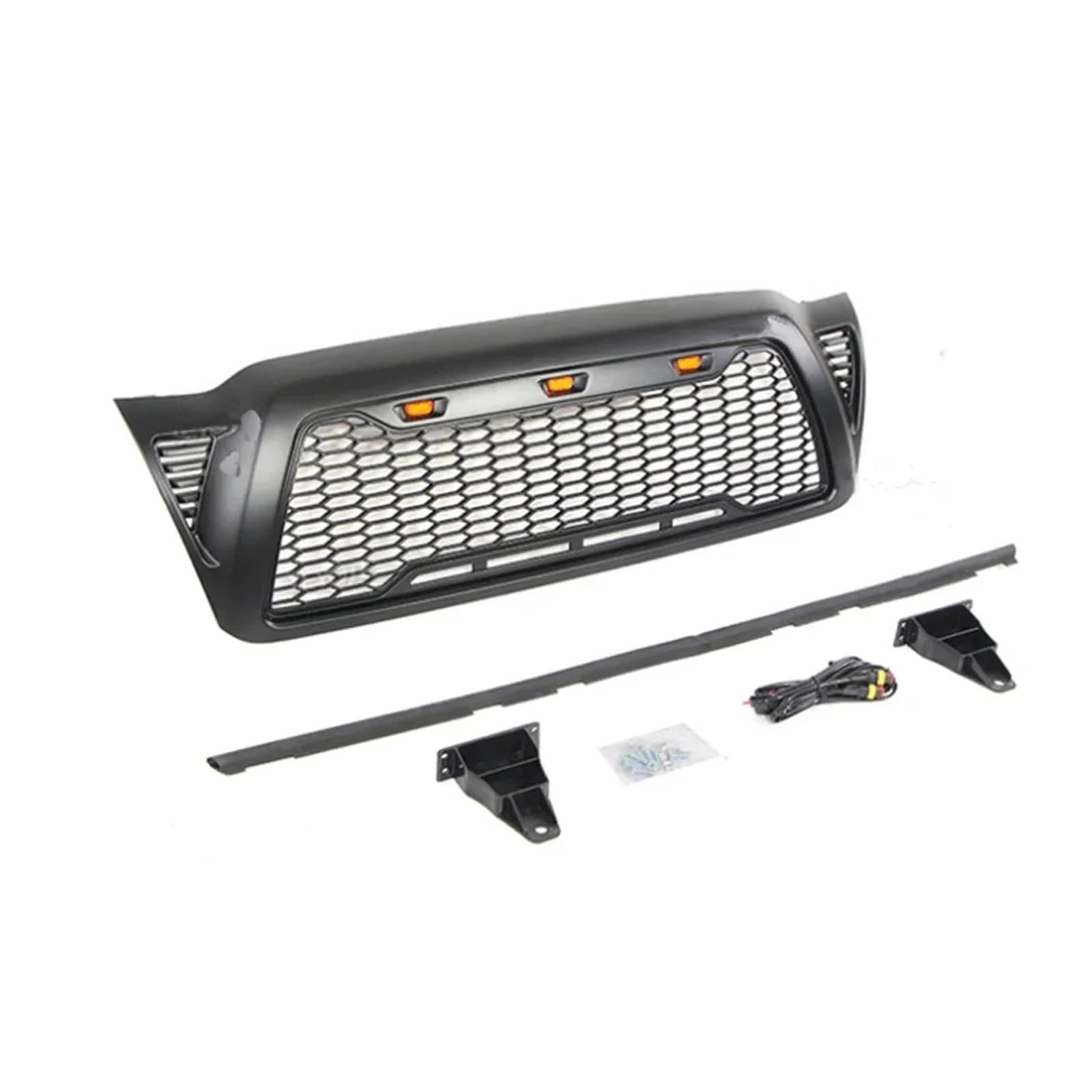 Kompatibel for Toyota Tacoma 2005-2011 Tacoma GRALLE Borte Abdeckung Racing Grills Schwarz Kompatibel Fit(Bright Black) von HTAQYU