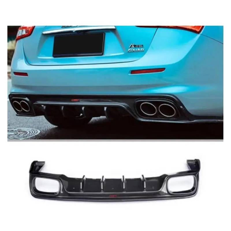 Kompatibel mit Maserati Ghibli 2018 2019 2020 2021 2022 2023, Carbon Fiber Front Bumper Lip Splitter Diffusor Spoiler Abdeckung(Diffuser) von HTAQYU