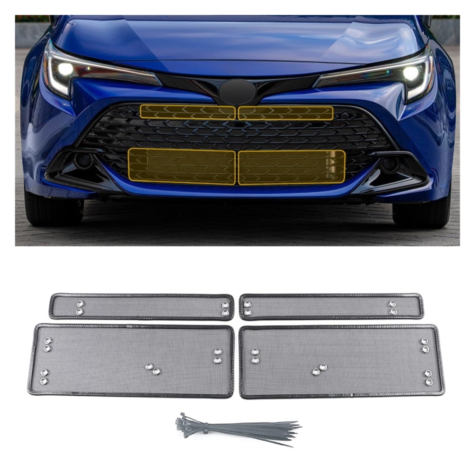 Kühlergrill Styling Edelstahl Kompatibel for Toyota Corolla E210 Sport 2019-2025 Accessoories(23-25) von HTAQYU