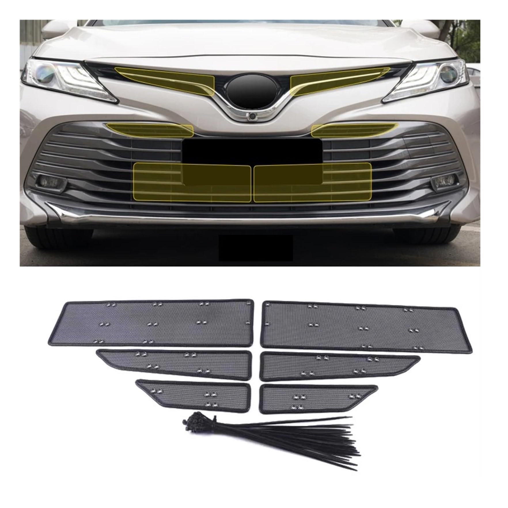 Kühlergrill Styling Edelstahl for Toyota Camry XV70 2018-2025 Auto Zubehör(18-20 A) von HTAQYU