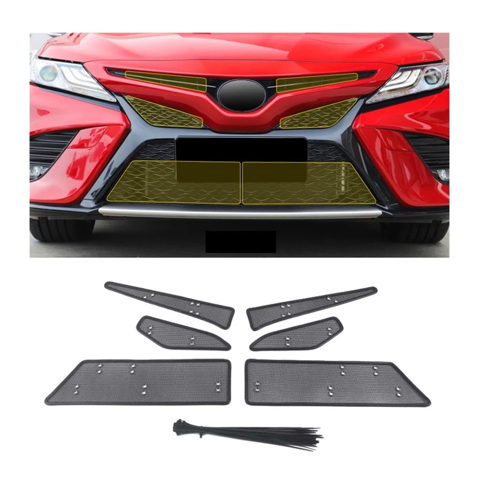 Kühlergrill Styling Edelstahl for Toyota Camry XV70 2018-2025 Auto Zubehör(18-20 B) von HTAQYU