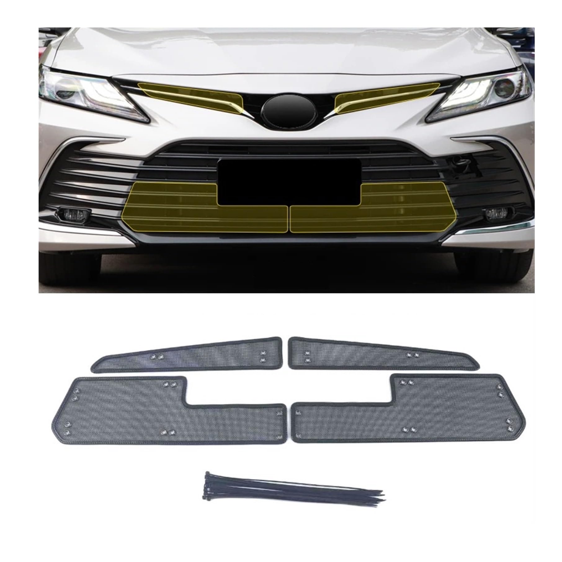 Kühlergrill Styling Edelstahl for Toyota Camry XV70 2018-2025 Auto Zubehör(21-25 A) von HTAQYU