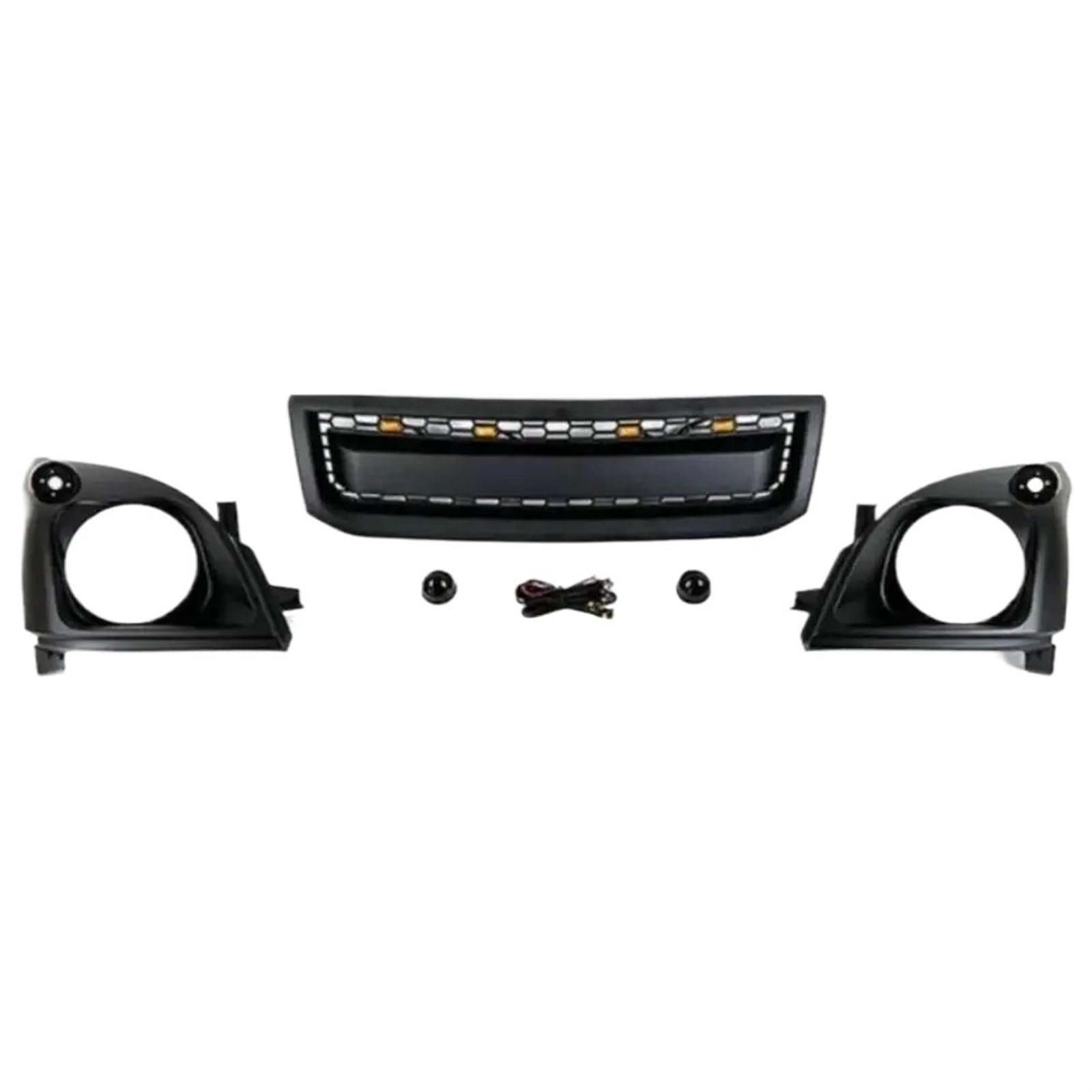 Kühlergrill for die Frontstoßstange, kompatibel mit Toyota Land Cruiser 120 Prado Lc120 Fj120 2700 4000 2003–2009, Scheinwerferrahmen nachrüsten(D) von HTAQYU