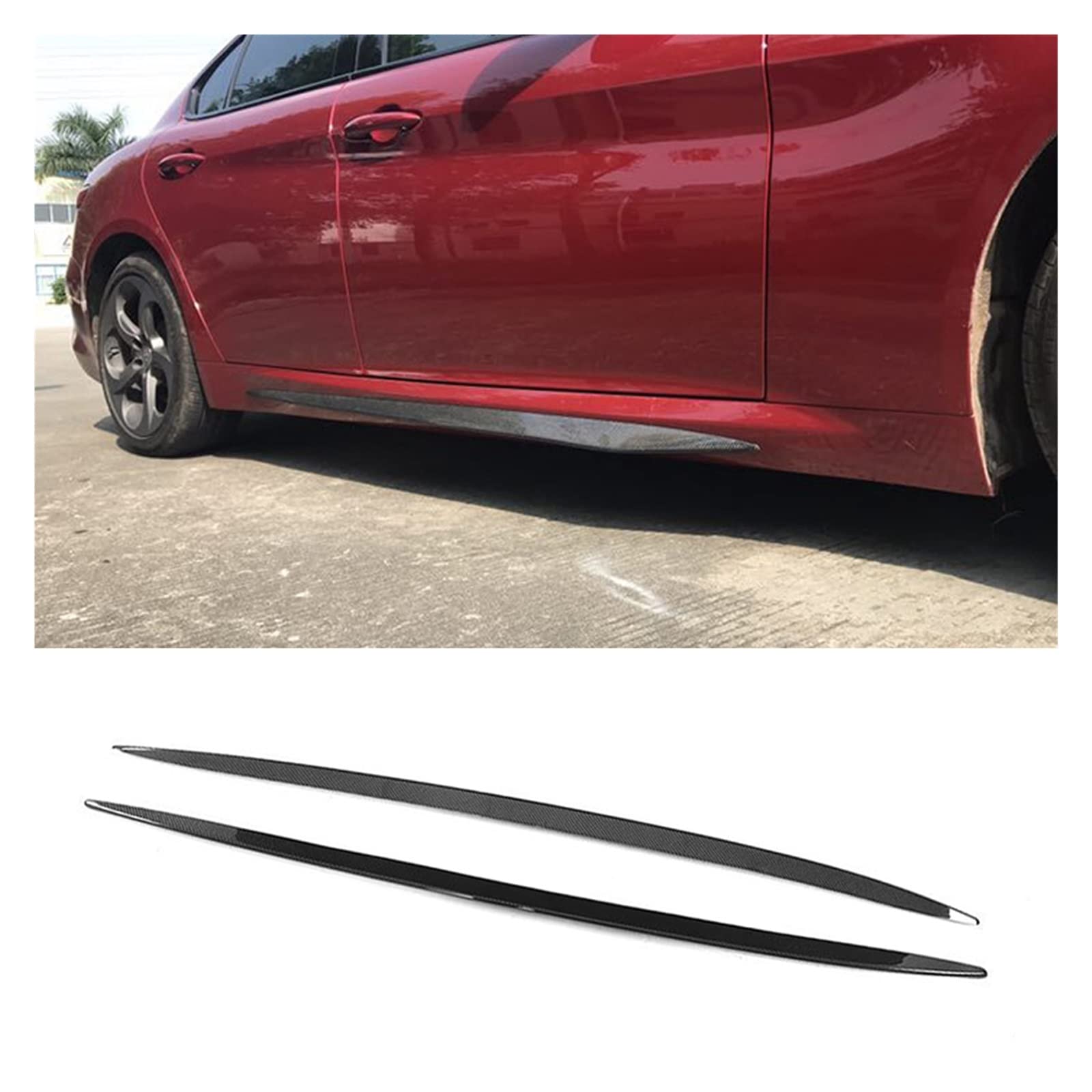 Seitenschweller-Verlängerungslippen Kompatibel for Alfa Romeo Giulia Basislimousine und Sport 4-Türer 2015-2020 Kohlefaser/GFK(Carbon Fiber1) von HTAQYU