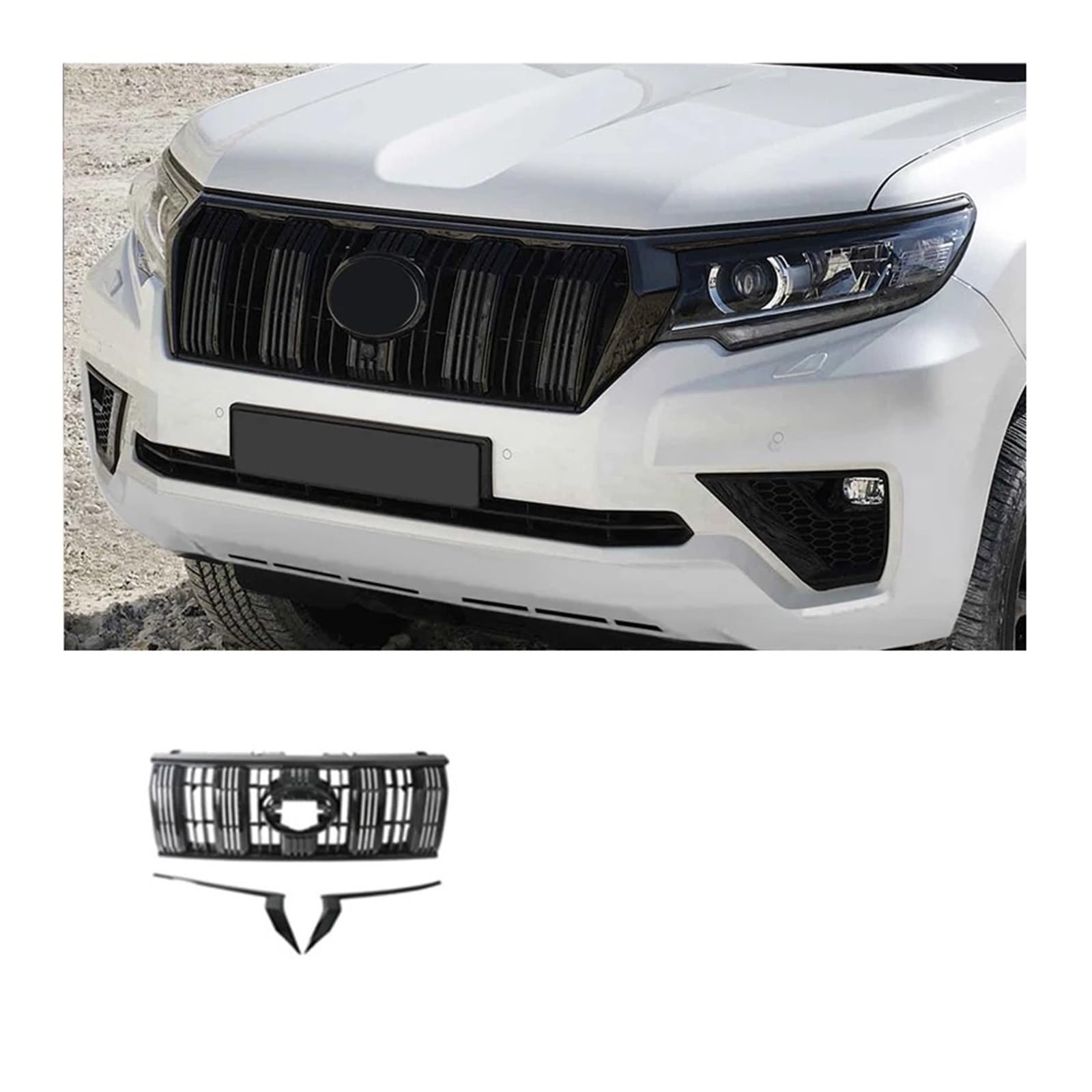 for 2014-2023, kompatibel mit Toyota Land Cruiser Prado 150 LC150, Kühlergrill-Highlight-Streifen, TRD-Vorderseitenänderung, Dekorationszubehör(Multi) von HTAQYU